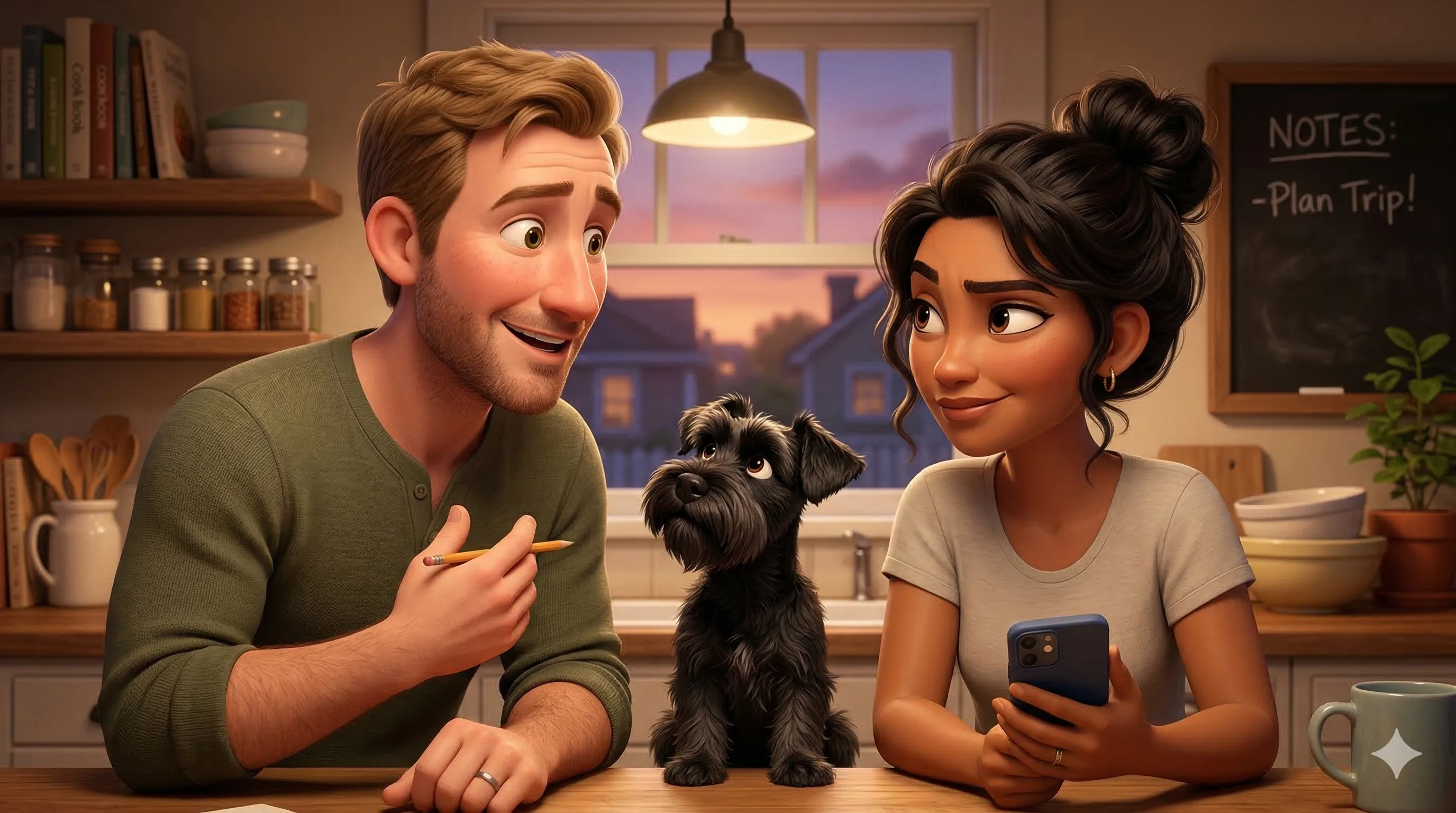 Dan and Tala in the kitchen — the moment Sneat.app became a family app